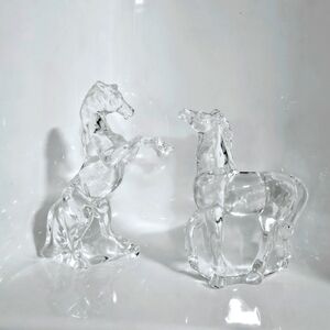 Franklin Mint Animals of the Ark, Crystal Horses Pair